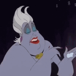 Ursula Beautifying Herself GIF