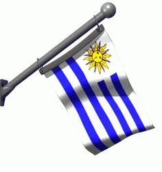 Uruguay Flag On Pole