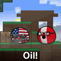 USA And Canada Oil Countryballs GIF