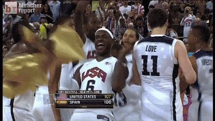 Usa Basketball Team Celebrating GIF