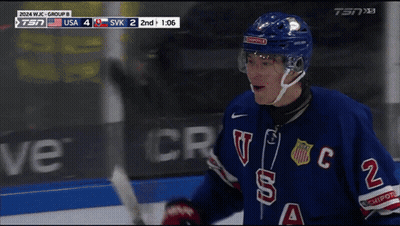 USA Hockey Team Celebrates Goal Against Canada GIF