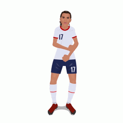 Usa Soccer Jersey Number 17 Dancing GIF