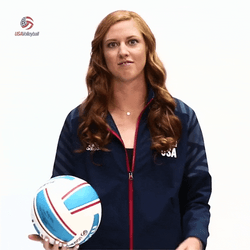 Usa Volleyball Cute Face Peace Sign GIF