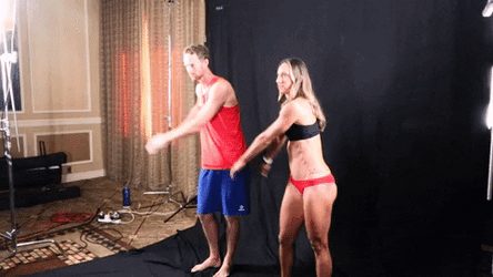 Usa Volleyball Leg Wobble Dance GIF
