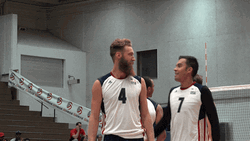 Usa Volleyball Smiling With Teammate GIF
