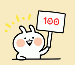 Usagyuuun Give 100 Score GIF