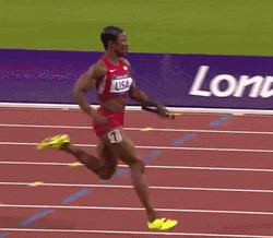 Usain Bolt Track And Field Finish Line GIF