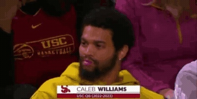 USC Basketball Player Sitting In Stands GIF