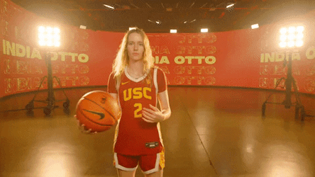 Usc Player Holding Ball On Shoulder GIF