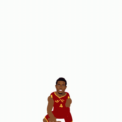 USC Trojans Basketball Player Holding Ball GIF
