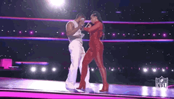 Usher Performing With Alicia Keys GIF