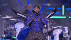 Usher Wearing Blue Body Vest GIF