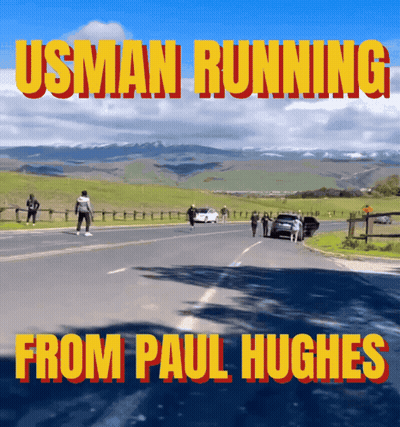 Usman Running From Paul Hughes Poster GIF