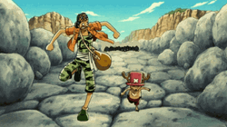 Usopp Kicking Tony Tony Chopper  GIF