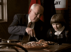 Ussr Mikhail Gorbachev Pizza Hut Commercial GIF
