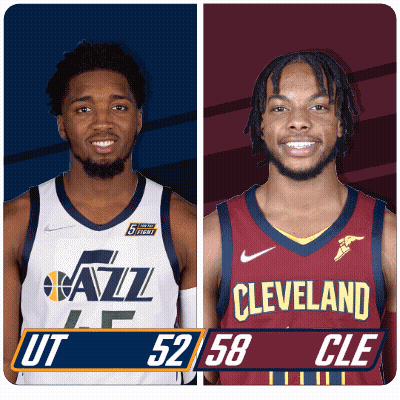 Utah Jazz And Cleveland Cavaliers Players GIF