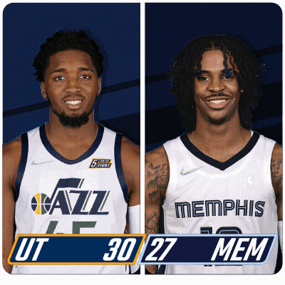 Utah Jazz And Memphis Grizzlies Basketball Players GIF