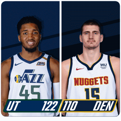 Utah Jazz And Nuggets Basketball Players GIF