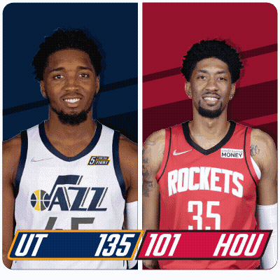 Utah Jazz And Rockets Basketball Players GIF