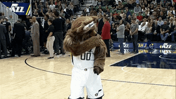 Utah Jazz Bear Mascot Dancing GIF