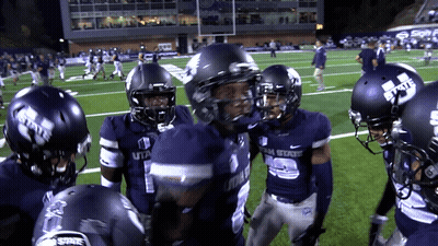 Utah State Football Players Huddle GIF