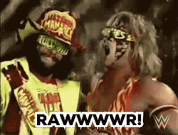 Utlimate Warrior Macho Man Rawr GIF