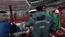 Uzbekistan Player Paralympics Hug GIF
