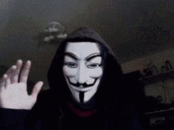 V For Vendetta Mask Taking Off Continuously GIF