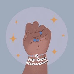 V Is For Vaccinated Bracelets GIF