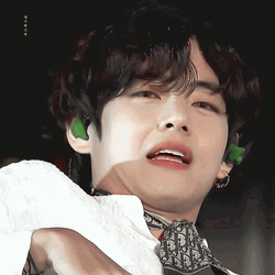V Is Scared On That Moment GIF