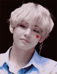 V Was Surprised And His Eyes Widened GIF