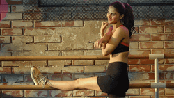Vaani Kapoor Body Twist Stretch Movement GIF