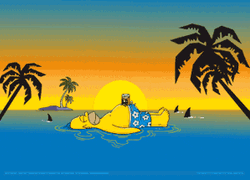 Vacation Mode Homer Simpson GIF
