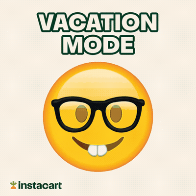 Vacation Mode Smiley Face GIF