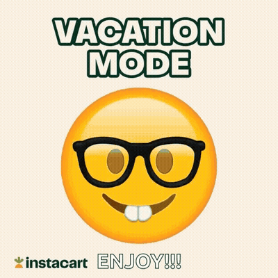 Vacation Mode Smiley Face With Sunglasses GIF