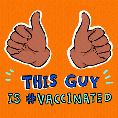 Vaccinated Guy Thumbs Up Poster GIF