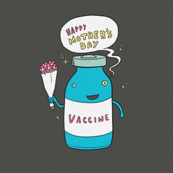 Vaccine Animation Happy Mother Day GIF