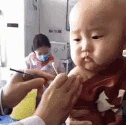Vaccine Injection Cute Crying Baby GIF