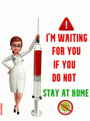 Vaccine Injection Stay At Home GIF