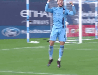 Valentín Castellanos Hugs Two Of His Teammates GIF