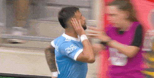 Valentín Castellanos Run And Jumps Over At Something GIF