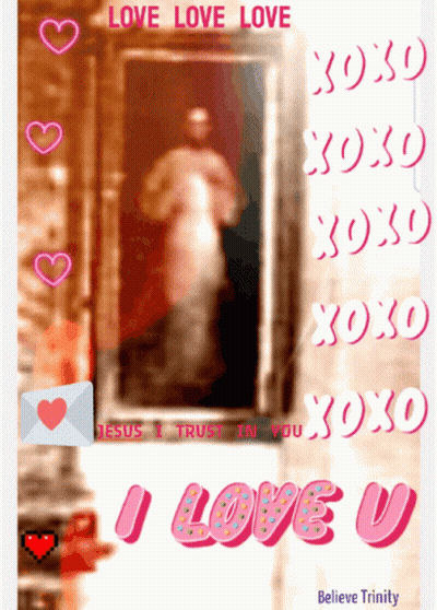 Valentine Card Saying I Love U GIF