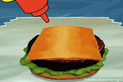 Valentine Day Burger Heart Shaped Ketchup GIF