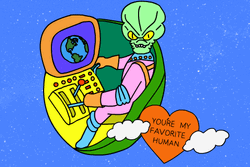 Valentine's Alien Favorite Human GIF