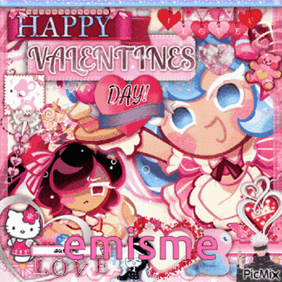 Valentine's Day Card With Cookie Run Character GIF