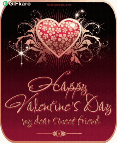 Valentine's Day Card With Heart And Happy Valentine's Day GIF