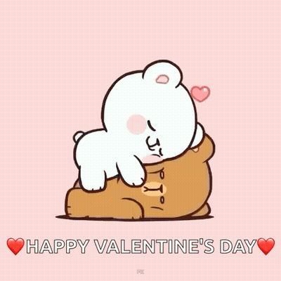 Valentine's Day Card With Hugging Bears GIF