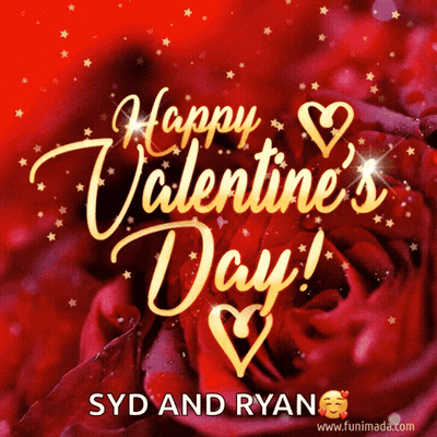 Valentine's Day Greeting Card With Red Rose GIF