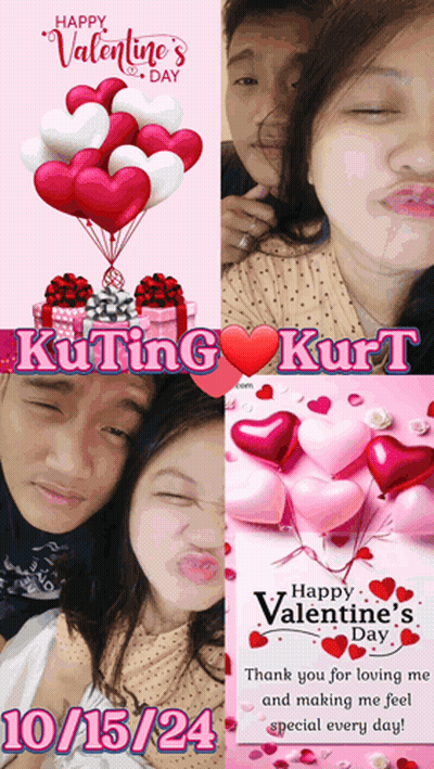 Valentine's Day Greeting Cards Man Woman Collage GIF