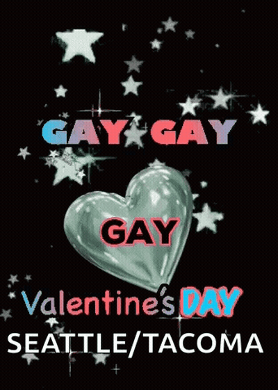 Valentine's Day Greeting From Seattle Tacoma With Heart And Stars GIF